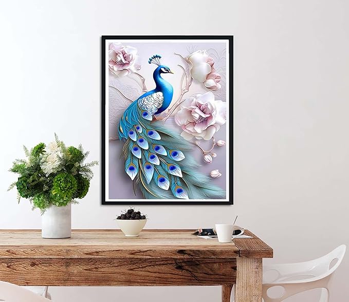 Majestic Peacock Acrylic Painting