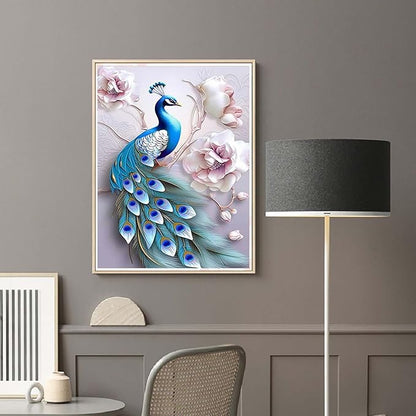 Majestic Peacock Acrylic Painting