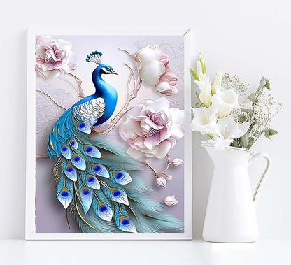 Majestic Peacock Acrylic Painting