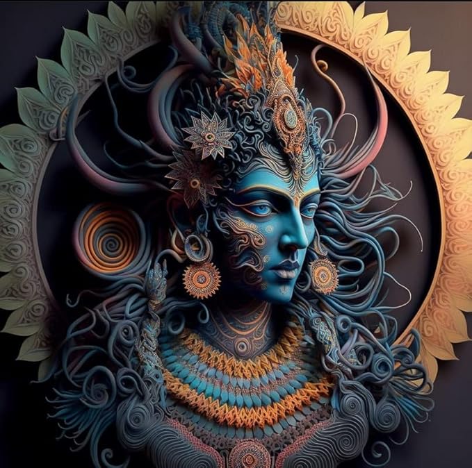 Divine Lord Shiva Acrylic Painting